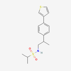 N-[2-(4-tiofen-3-ilfenil)propil]propan-2-sulfonamid