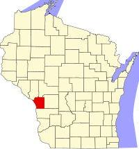 Map of Wisconsin highlighting La Crosse County