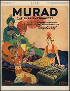 トルコのたばこ『Murad』の広告、1918年