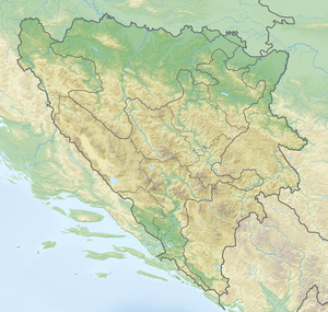 Brljansko jezero na zemljovidu Bosne i Hercegovine