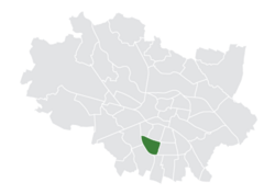 Location of Borek within Wrocław