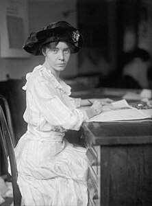 Alice Paul, by Harris & Ewing (restored by Adam Cuerden)