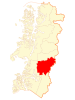 Map of Cochrane commune in Aisén Region