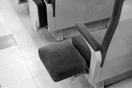 Folding seat on Awa Maru ordinary cabin