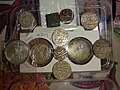 Numismatic items from Ancient, medieval and British India, made of silver.