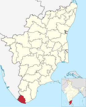 Localisation de District de Kanniyakumari