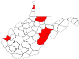 County distribution map.