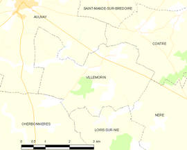 Mapa obce Villemorin