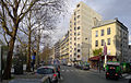 Vue du boulevard, à hauteur de la rue Moufle en direction de l'avenue de la République, côté est.