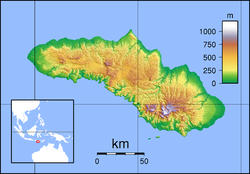 Map showing the location of Laiwangi Wanggameti National Park