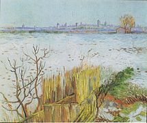 Paysage enneigé, 1888, huile sur toile, 50 × 60 cm, Londres, collection privée (F391/JH1358).