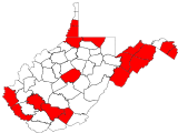 County distribution map.