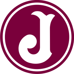 Logo. Stylizowane jot w fioletowym kółku.