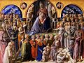 Fra Filippo Lippi: Mária koronázása angyalokkal és szentekkel (1450 körül)