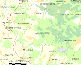 Mapa obce La Boissière-École