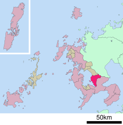 Ōmuran sijainti Nagasakin prefektuurissa
