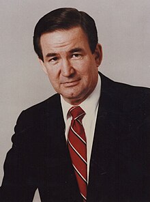 Photographic portrait of Pat Buchanan taken in 1985