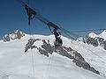 Hängestütze der Kleinkabinenbahn Vallée Blanche