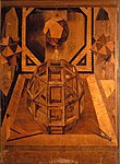 Geometric figure (1537) in wood intarsia by Fra Damiano da Bergamo, Bologna, Italy