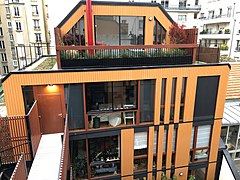 115 rue de Javel, Immeubles de standing en bois - architecte Marie Schweitzer.