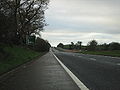 A1 looking south just before the right-hand turn for Moira in December 2005.