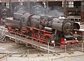 Rekolok DR 52 8079 on the turntable at the railway museum Bw Dresden-Altstadt