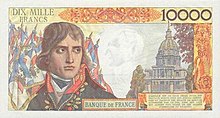 10 000 francs Bonaparte, Face verso