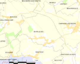 Mapa obce Buire-le-Sec