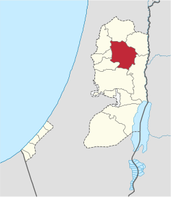 Location of Nablus Governorate