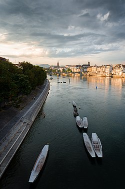 A Rajna partjai Bázelben, Svájcban