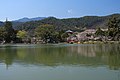 Osawa lake in Kyoto was part of the old imperial gardens of the Emperor Saga (809–823).