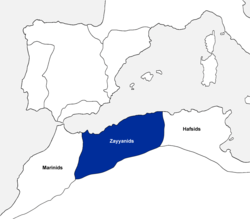 The kingdom of Tlemcen at the beginning of the 14th century.[2]