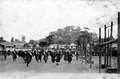 Image 2Japanese high-school girls playing football in their traditional hakama with one team wearing sashes (c. 1920) (from Women's association football)