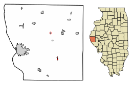 Location of Liberty in Adams County, Illinois.