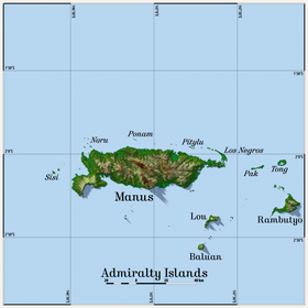 Carte topographique des îles de l'Amirauté