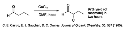 氯化铜对醛的alpha位氯化