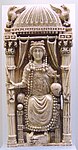 Diptych Leaf with a Byzantine Empress; 6th century; ivory with traces of gilding and leaf; height: 26.5 cm (10.4 in); Kunsthistorisches Museum (Vienna, Austria)[282]