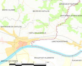 Poziția localității Castillon-la-Bataille