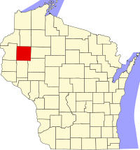 Map of Wisconsin highlighting Barron County