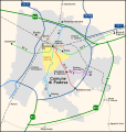 Mappa della Tranvia di Padova, scenario 2020