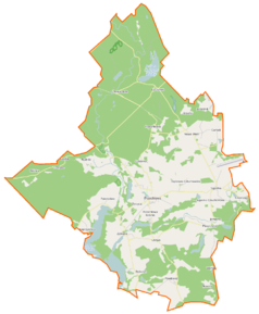 Mapa konturowa gminy Przechlewo, po prawej znajduje się punkt z opisem „Sąpolno”