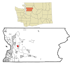 Location of Lake Stevens, Washington