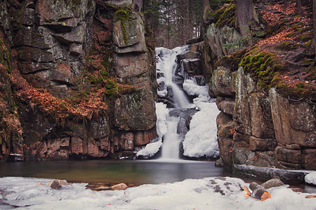 7. wyróżnienie Wodospad Podgórnej, Karkonosze (fot. Aneta Pawska)