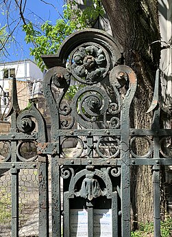 Rosettes on the Beaux-Arts fence of Strada Ionel Perlea no. 21, Bucharest, unknown architect, c.1900