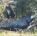 This is an outdated exhibit featuring two Iguanodons. This is totally unacceptable in the taxobox. If it's the only image available, stick it elsewhere with an explanation of its fallacies.