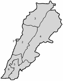 Podział administracyjny Libanu