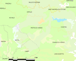 Mapa obce Pietra-di-Verde