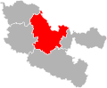 Localización de Arrondissements im Département Moselle