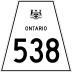 Highway 538 marker