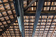 Underside of mission tile roof in Brazil, installed without underlayment or understructure